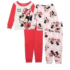NWT Disney Minnie Mouse Kids 2 sets of Pajamas. Sz 2T